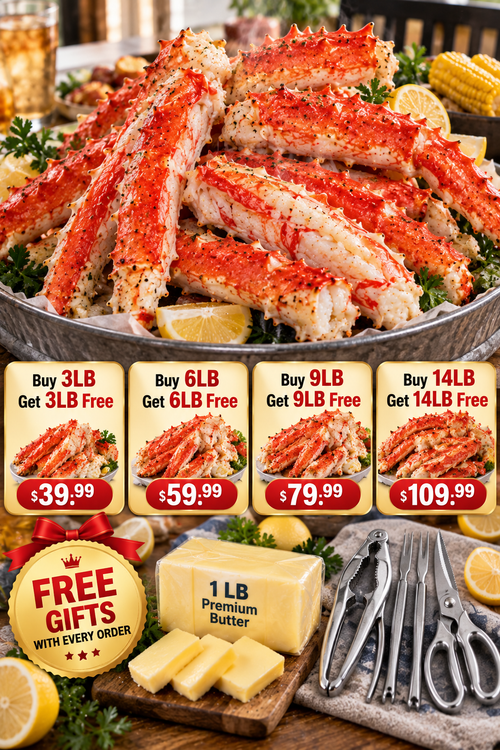 🦀 King Crab Legs Sale | Double Your Seafood Feast With Buy 3 Get 3 FREE Limited-Time Deal